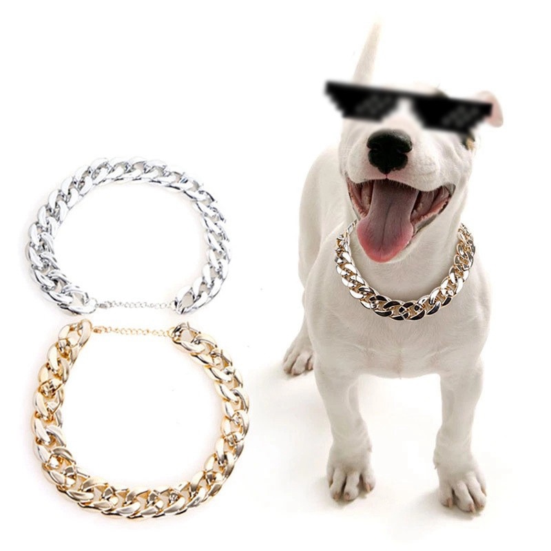 Gold/Silver/Rose Gold/Black Necklace Collar Pet Choke Chain Small Cat Dog Bulldog Puppy Teddy V - Image 6