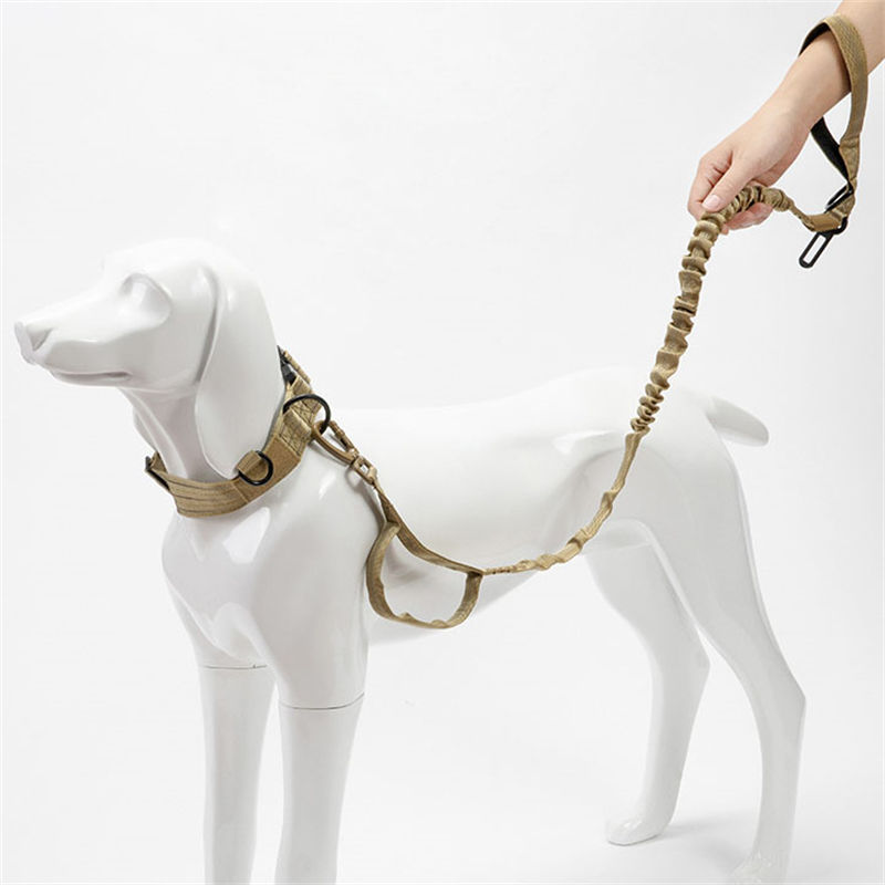 Reflective Hand Holding Rope Double Handle Nylon Tactical Dog Leash Stretch Outdoor Dog Leash - 图片 3