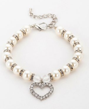 Manufacturers Popular Pet Supplies Pearl Necklace Pet Collar Dogs and Cats Ornament Cross-Border E-Commerce Amazon