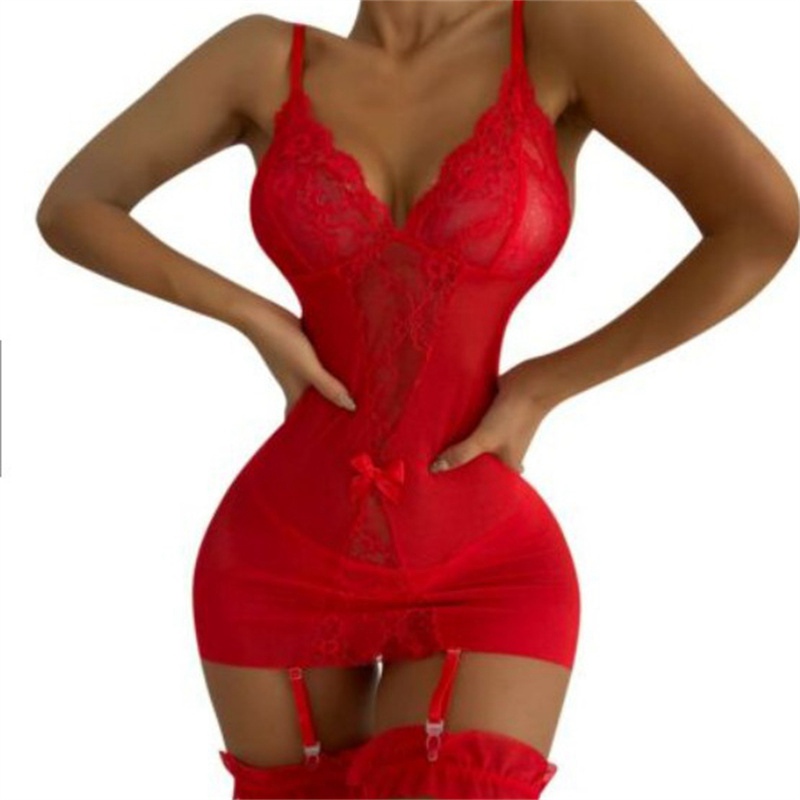 Women Lingerie Crotchless Body Stocking Bodysuit Sexy Babydoll Underwear - 图片 10