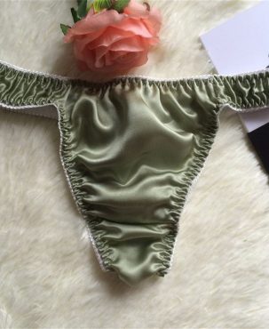 Spot Mulberry Silk Sexy Panties Silk Underwear plus Size Briefs Men's and Women's Couple Seamless T-Back