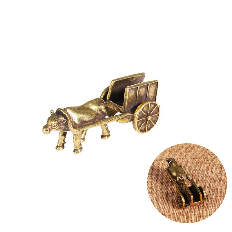 1Pcs Mini Portable Retro Brass Bull Statue Sculpture Home Office Desk Decorative Hand Toy Gift - 图片 20