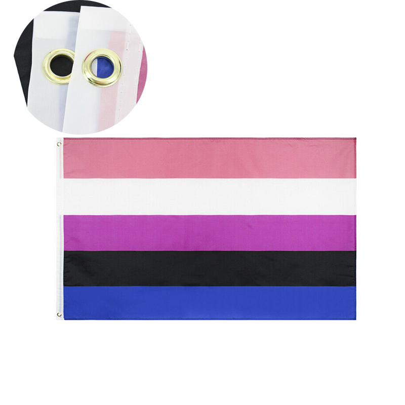 90X150cm LGBT Genderqueer Genderfluid Gender Fluid Pride Flag For Decoration - Image 12
