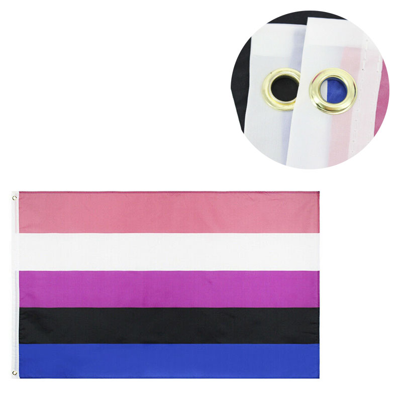 90X150cm LGBT Genderqueer Genderfluid Gender Fluid Pride Flag For Decoration - Image 8