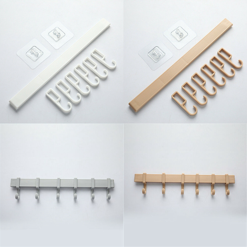 Multifunction Kitchen Storage Hook Holder 6 Hooks Wall Door Holder Hanger Rack For Spoon Scoop Bathroom Kitchen Organizer - Image 17