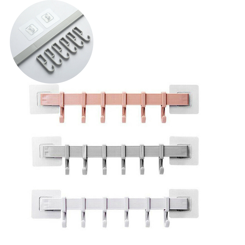 Multifunction Kitchen Storage Hook Holder 6 Hooks Wall Door Holder Hanger Rack For Spoon Scoop Bathroom Kitchen Organizer - Image 25