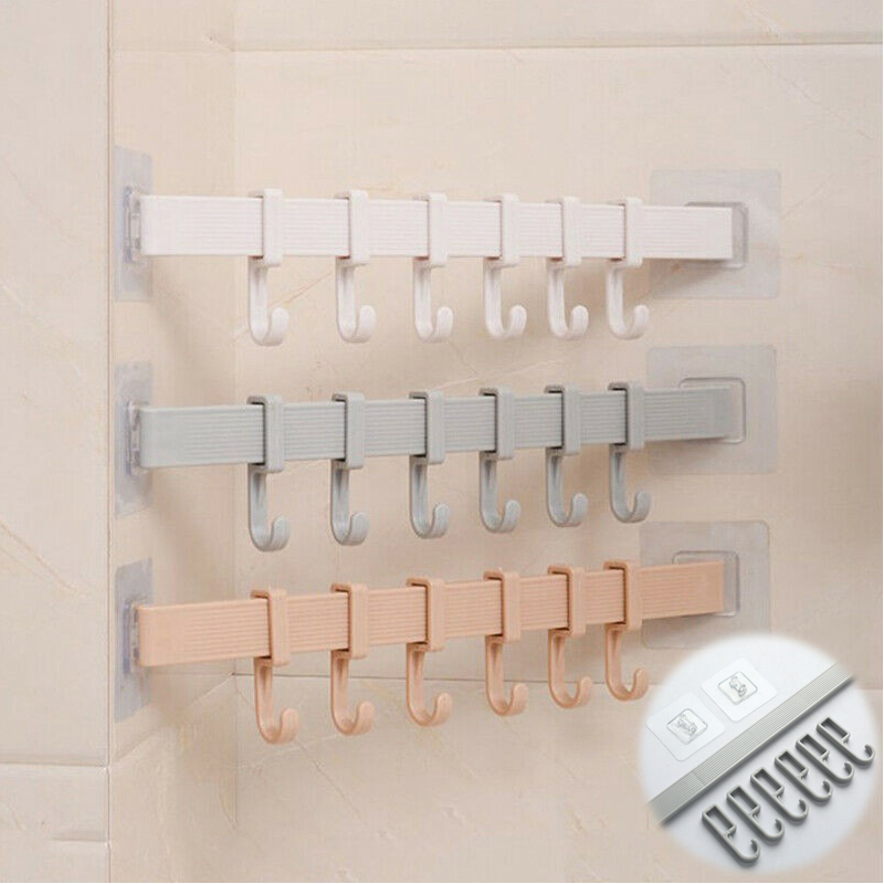 Multifunction Kitchen Storage Hook Holder 6 Hooks Wall Door Holder Hanger Rack For Spoon Scoop Bathroom Kitchen Organizer - Image 26