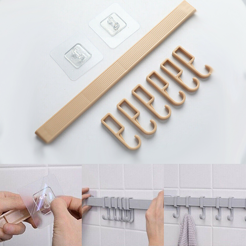 Multifunction Kitchen Storage Hook Holder 6 Hooks Wall Door Holder Hanger Rack For Spoon Scoop Bathroom Kitchen Organizer - Image 18