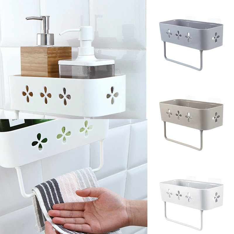 Shower Suction Shelf Tidy Wall Storage Basket Kitchen Caddy Rack Bathroom Corner - 图片 15