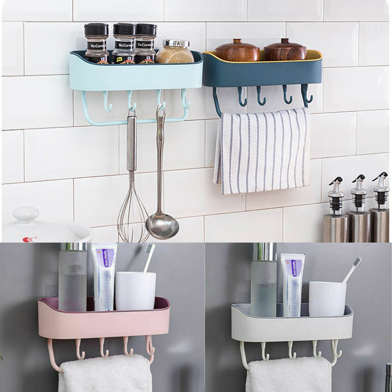 Bathroom Corner Shower Suction Shelf Tidy Wall Storage Basket Caddy Rack YE - 图片 19