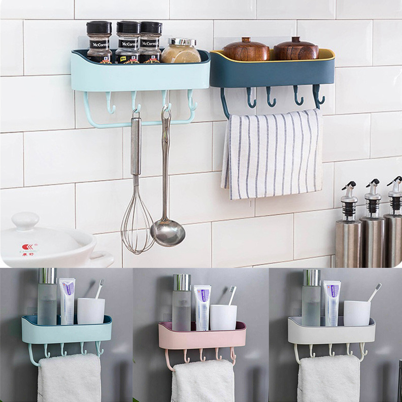 Bathroom Corner Shower Suction Shelf Tidy Wall Storage Basket Caddy Rack YE - 图片 24