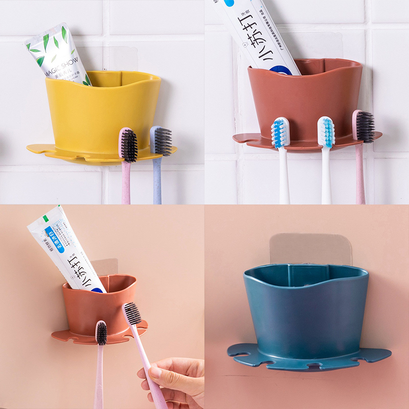 Bathroom Toothbrush Toothpaste Wall Mounted Holder Suction Cup Self-adhesive - Image 18