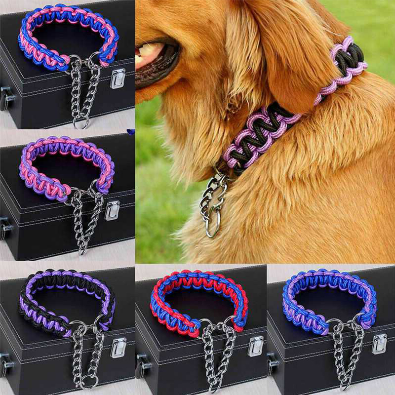 Nylon Chain Dog Training Collars Choker Collar Safety Medium Large Dogs Supply - Image 11