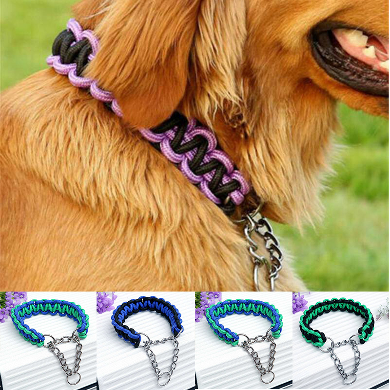 Nylon Chain Dog Training Collars Choker Collar Safety Medium Large Dogs Supply - Image 12