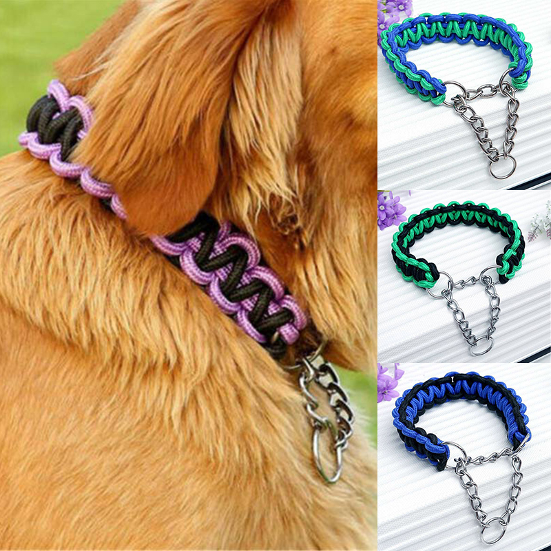 Nylon Chain Dog Training Collars Choker Collar Safety Medium Large Dogs Supply - Image 13