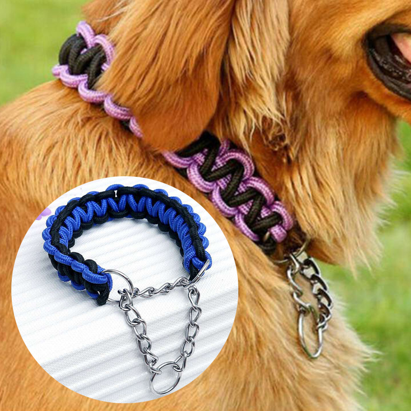 Nylon Chain Dog Training Collars Choker Collar Safety Medium Large Dogs Supply - Image 14