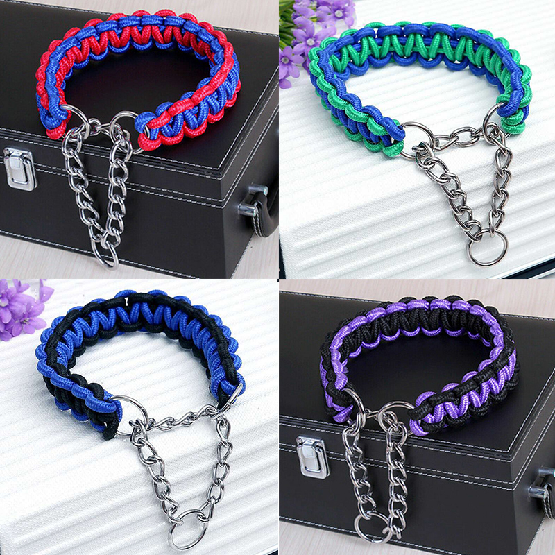 Nylon Chain Dog Training Collars Choker Collar Safety Medium Large Dogs Supply - Image 15