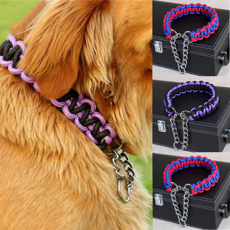 Nylon Chain Dog Training Collars Choker Collar Safety Medium Large Dogs Supply - Image 17