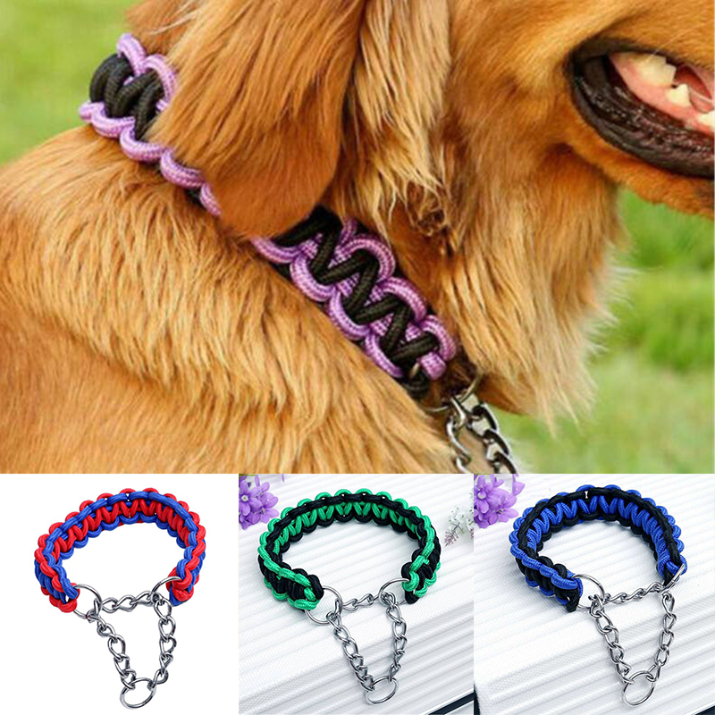 Nylon Chain Dog Training Collars Choker Collar Safety Medium Large Dogs Supply - Image 18