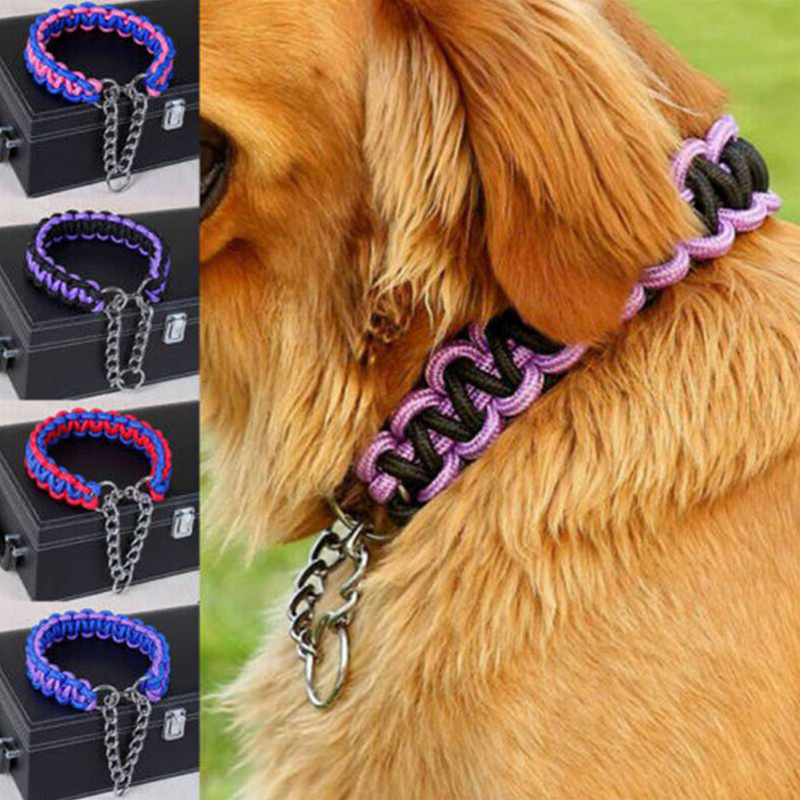 Nylon Chain Dog Training Collars Choker Collar Safety Medium Large Dogs Supply - Image 10