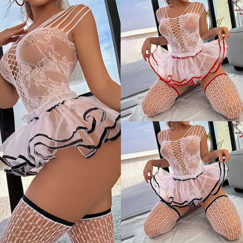 Sexy Lingerie for Women Mesh Lingerie Dress Sexy Underwear Babydoll Nightdress - Image 16
