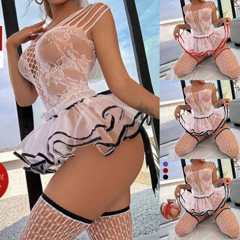 Sexy Lingerie for Women Mesh Lingerie Dress Sexy Underwear Babydoll Nightdress - Image 18