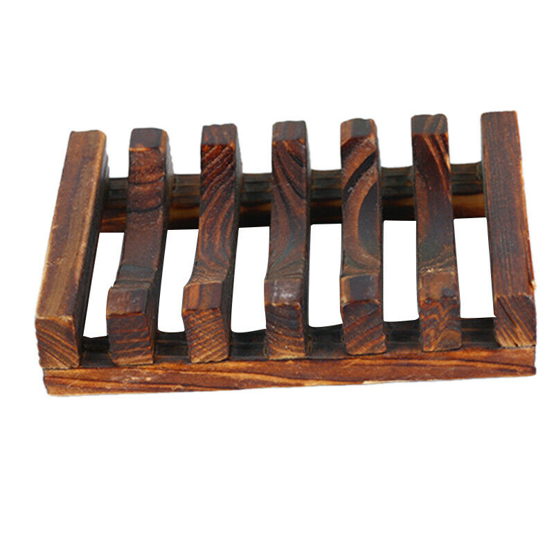 Natural Bamboo Wooden Soap Dish Tray Storage Holder Bath Shower Bathroom Rack - Image 11