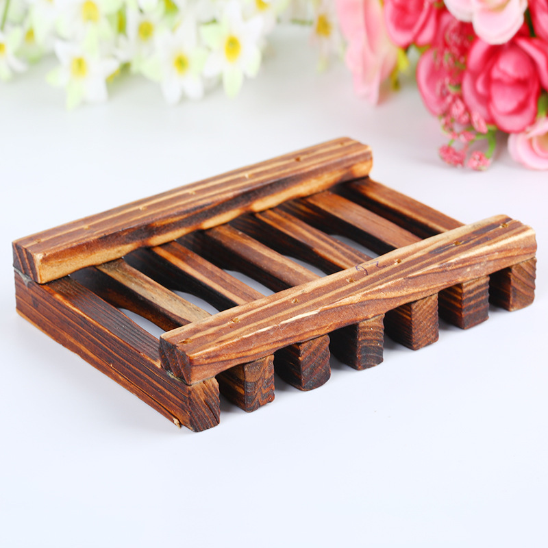 Natural Bamboo Wooden Soap Dish Tray Storage Holder Bath Shower Bathroom Rack - Image 15