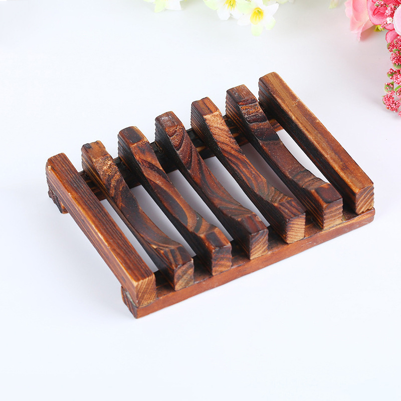 Natural Bamboo Wooden Soap Dish Tray Storage Holder Bath Shower Bathroom Rack - Image 16