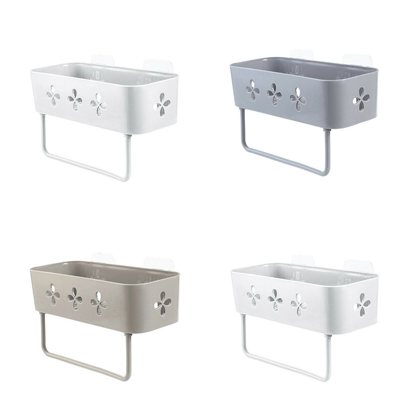 Shower Suction Shelf Tidy Wall Storage Basket Kitchen Caddy Rack Bathroom Corner - 图片 17