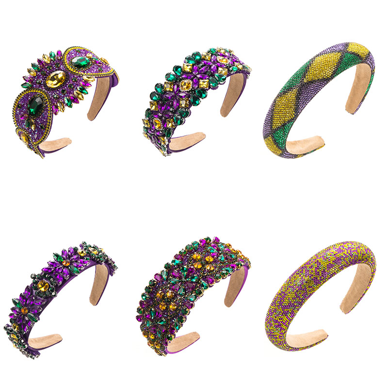 Fashion Baroque Sparkling Full Rhinestone Beautiful Headband Hair Accessories Hair Ornaments - 图片 16