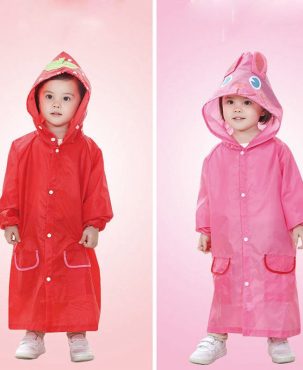 Cute Children Hooded Rain Coat Kids Jacket Poncho Raincoat Nursery