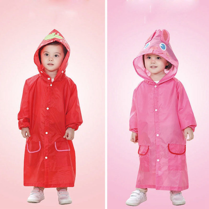 Cute Children Hooded Rain Coat Kids Jacket Poncho Raincoat Nursery