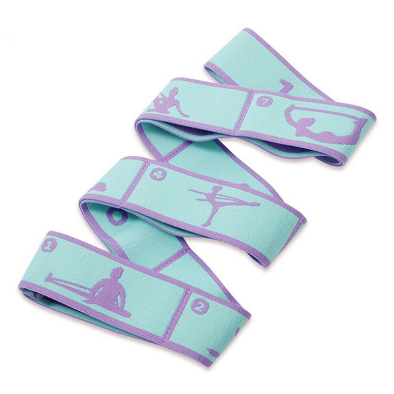 Yoga Belt with 10 Loops Gymnastics Dance Stretch Band Exercise Elastic Strap - 图片 3