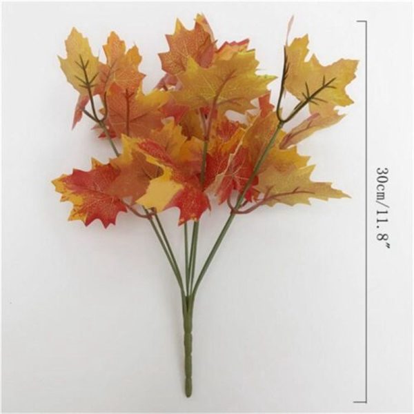 Artificial Autumn Maple Leaf Wedding Christmas Party Decor Autumn Fake Leaves - Image 2
