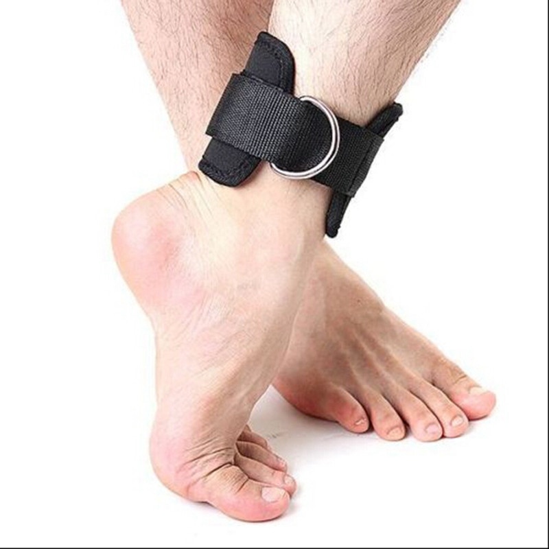 1Pc Fitness Adjustable D-Ring Ankle Straps Foot Support Ankle Protector Gym Leg Pulley with Buckle Sports Feet Guard