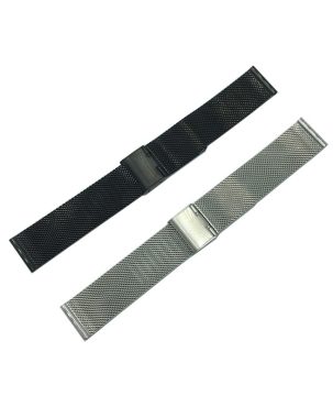 12/20/22mm Milanis Buckle Strap Stainless Steel Woven Mesh Belt Smart Watch Metal Replacement Strap