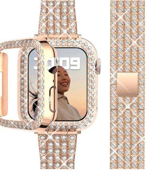 Case+Bling Strap Band iWatch For Apple Watch Band Series 7 6 5 4 SE  41/45mm