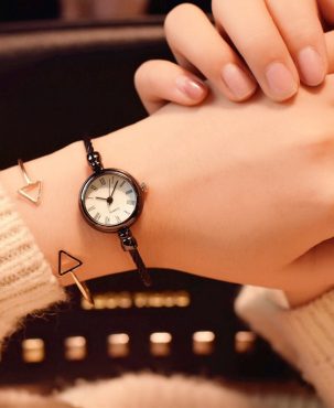 Bracelet Watch for Girls Student Minimalist Small Thin Strap Ins Retro Easy Matching Small Fresh Opening