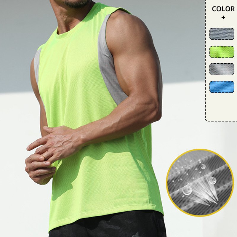 Mens Quick Dry Vest Fitness Muscle Tank Tops Sleeveless Workout Gym Sports Shirt - 图片 3