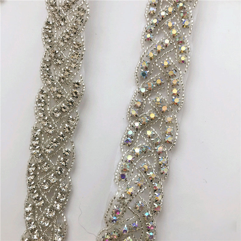 Wedding Dress Decoration Rhinestone Strip Accessories Bride Belt Cummerbund Ingredients - 图片 3