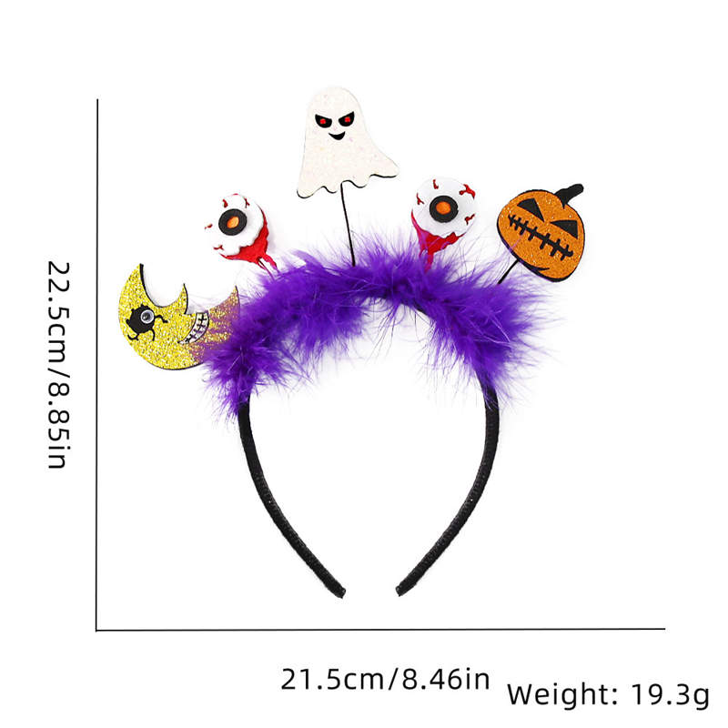 Halloween Hairband Decoration Party Decoration Supplies Photo Props Bat Cat Pumpkin Headband - 图片 3