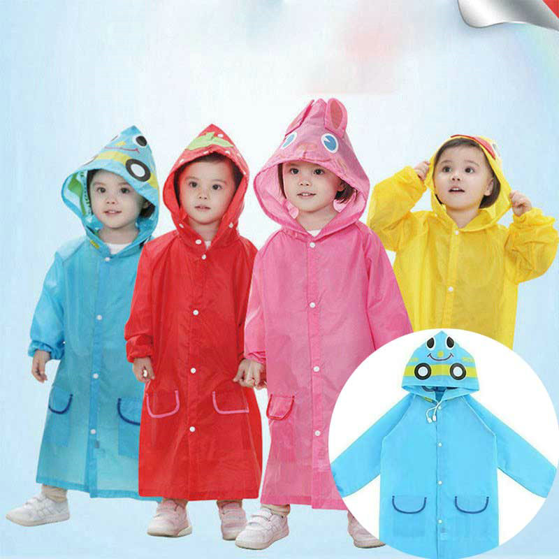 Cute Children Hooded Rain Coat Kids Jacket Poncho Raincoat Nursery - Image 14