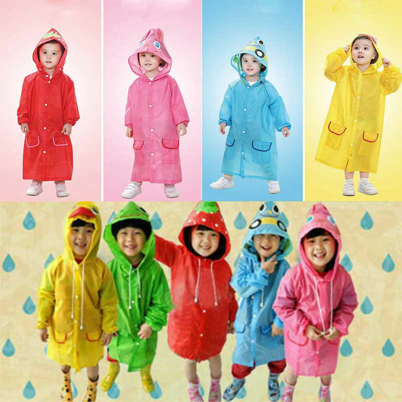 Cute Children Hooded Rain Coat Kids Jacket Poncho Raincoat Nursery - Image 16