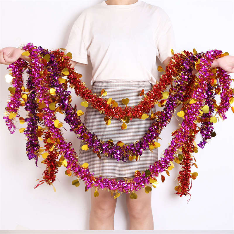 2PC Christmas Tree Loving Heart Decor Color Strip Wedding Latte Christmas Decor - Image 4