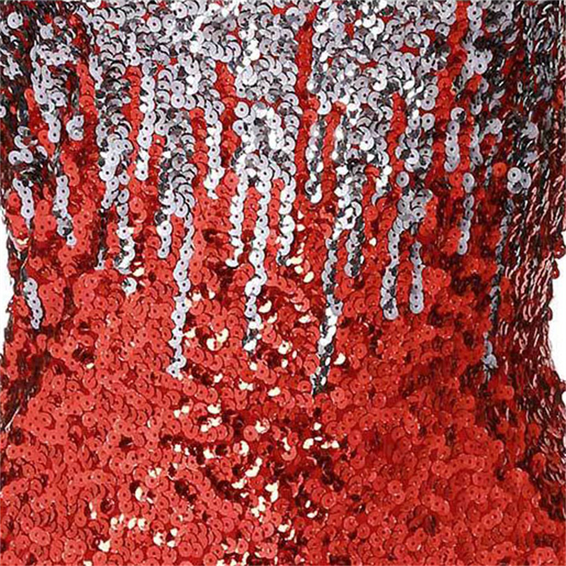 Women's Fashion Nightclub Party Sequined Hip Skirt Sexy Slim V-neck Short Sleeve Beaded Dress - Image 5