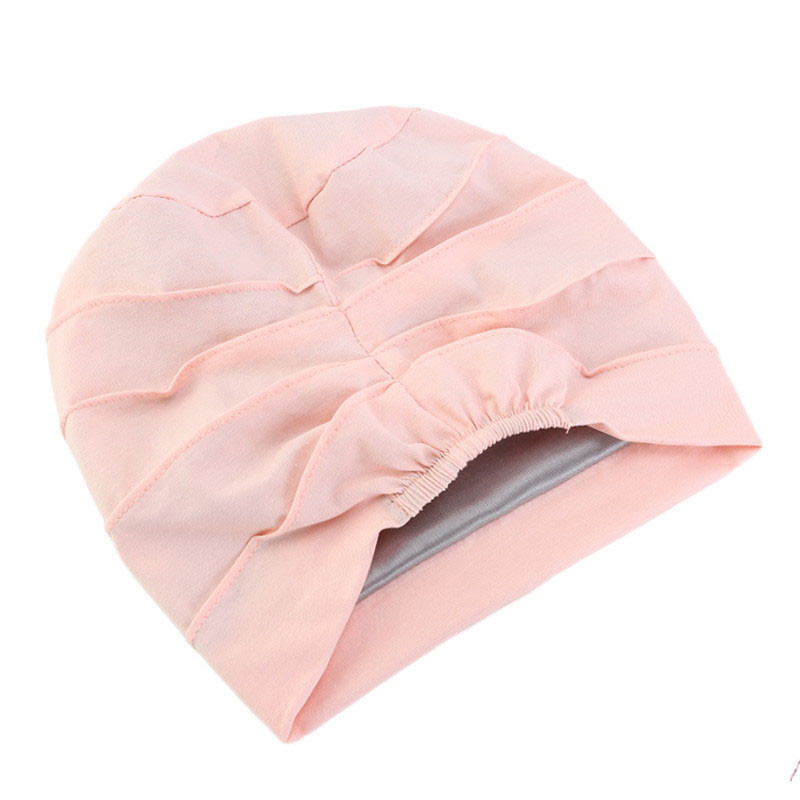 Double-Layer Satin Lined Chemotherapy Cap Women's Pullover Cap Nightcap Cotton Confinement Cap - 图片 3