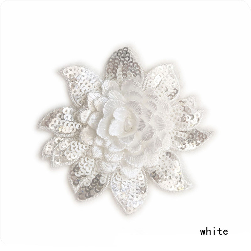 2pc Three-Dimensional Sequins Little Flower Embroidered Cloth Sticker Patch Wedding Dress Dancing Dress Dress Decoration Accessories Diy - 图片 8