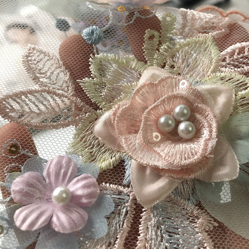 Three-Dimensional Sequin Flower Embroidery Beads Cloth Sticker Butterfly Patch Skirt Hanfu Decoration Accessories Diy - 图片 4