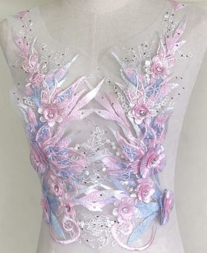 Embroidery Beads Sequin Cloth Stickers Mesh Patch Wedding Dress Dress Lace Decorative Accessories